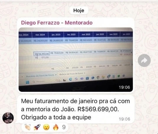 Depoimento de Diego Ferrazzo no WhatsApp